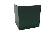 Угловая кассета 1740х1160 открытого типа, толщина 0,7 мм, RAL 6005 (Зеленый мох)