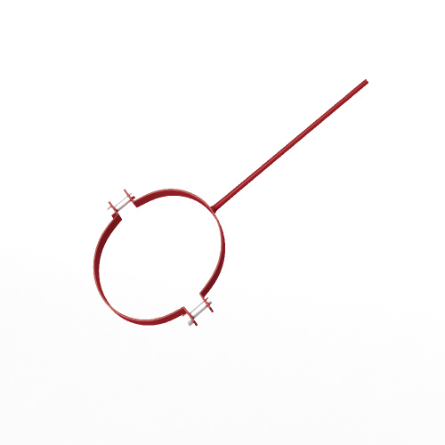 Крепление водосточный трубы сварное оцинкованное порошок ф90х10х250мм RAL 3001 Крепление водосточный трубы сварное оцинкованное порошок ф90х10х250мм RAL 3001