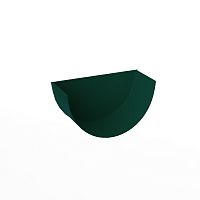 Заглушка желоба водосточного оцинкованная порошок ф120мм RAL 6005