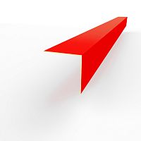 Планка угла внешнего RAL 3024 оцинкованная c порошковым покрытием 0,45мм