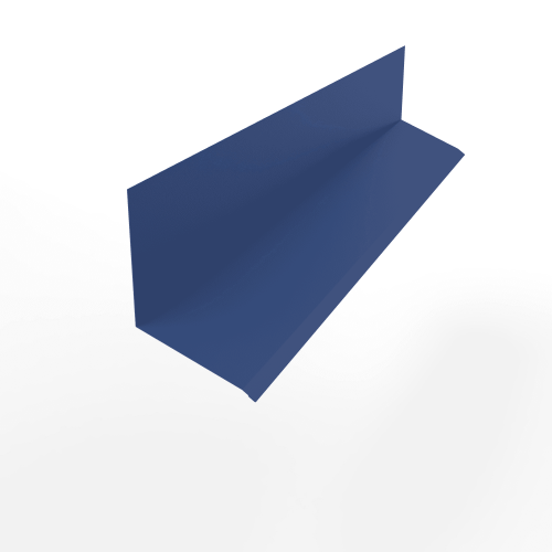 Планка примыкания к стене верхняя для фасада оцинкованная с порошковым покрытием 0,45мм RAL 5005