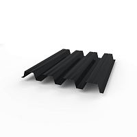 Профнастил оцинкованный с полимерным покрытием полиэстер Н57 buildstor 0,65х801мм RAL 9004 Сигнальный чёрный