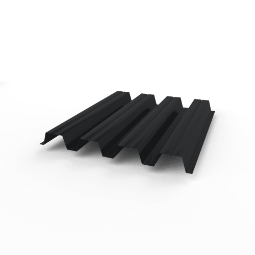 Профнастил оцинкованный с полимерным покрытием полиэстер Н57 buildstor 0,65х801мм RAL 9004 Сигнальный чёрный