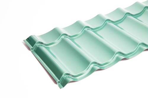 Металлочерепица Монтеррей классик оцинкованная с полимерным покрытием 0.45x1180мм  RAL 6005 фото 5