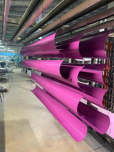 Желоб водосточный оцинкованный порошок ф120х2000мм RAL 7021 фото 9