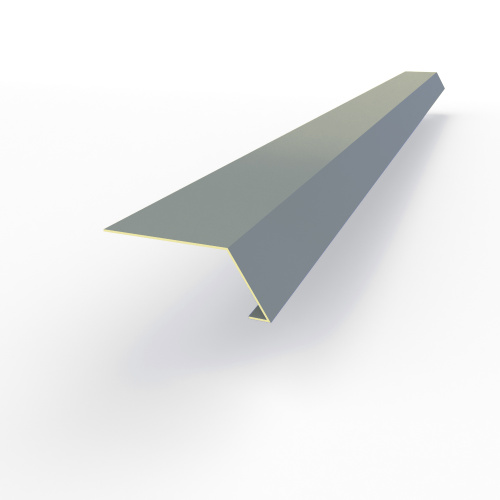 Карнизная планка RAL 7000 оцинкованная c порошковым покрытием 0,45мм Карнизная планка RAL 7000 оцинкованная c порошковым покрытием 0,45мм