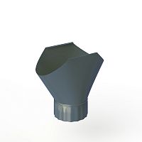 Воронка желоба оцинкованная накладная порошок ф220мм RAL 7031