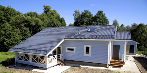 Металлочерепица Монтеррей классик оцинкованная с полимерным покрытием 0.4x1180мм RAL 7024 фото 7 Металлочерепица Монтеррей классик оцинкованная с полимерным покрытием 0.4x1180мм RAL 7024 фото 7