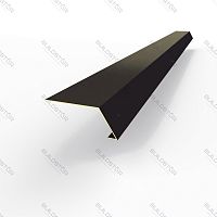 Карнизная планка RAL 8022 оцинкованная c порошковым покрытием 0,45мм