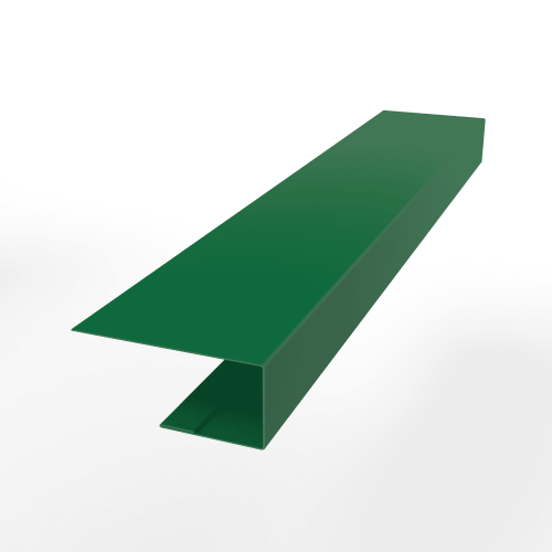 Планка завершающая оцинкованная с порошковым покрытием 0,45мм ширина более 625 мм RAL 6029 Планка завершающая оцинкованная с порошковым покрытием 0,45мм ширина более 625 мм RAL 6029