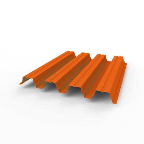 Профнастил оцинкованный с полимерным покрытием полиэстер Н75 buildstor 0,7х800мм RAL 2004 Оранжевый Профнастил оцинкованный с полимерным покрытием полиэстер Н75 buildstor 0,7х800мм RAL 2004 Оранжевый