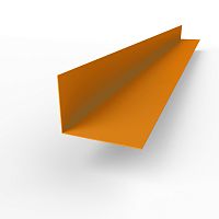 Планка угла внутренняя RAL 2000 оцинкованный c порошковым покрытием 0,45мм