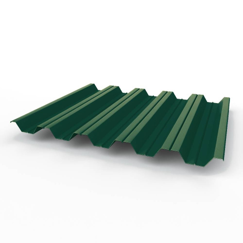 Профнастил оцинкованный с полимерным покрытием полиэстер НС35 buildstor 0,6х1060мм RAL 6005 Зелёный мох