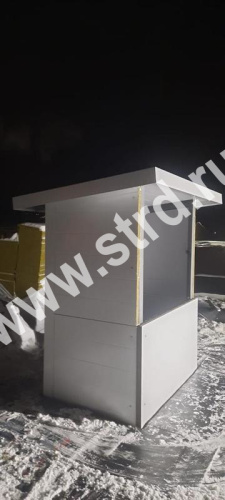 Стеновая трёхслойная сэндвич-панель трапеция 80мм 1190мм с видимым креплением минеральная вата Полиэстер Panline фото 9