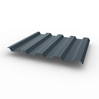 Профнастил НС44 (RAL 7031) 0,8х1047мм оцинкованный, с полимерным покрытием (Полиэстер)
