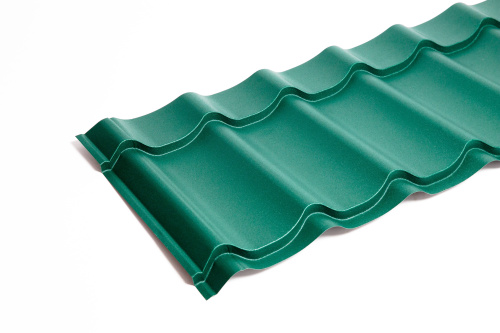 Металлочерепица Монтеррей классик оцинкованная с полимерным покрытием 0.4x1180мм  RAL 6029 фото 3