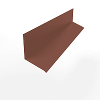 Планка примыкания к стене верхняя для фасада оцинкованная с порошковым покрытием 0,45мм RAL 8004