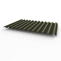 Профнастил оцинкованный с полимерным покрытием полиэстер С21 buildstor 0,4х1051мм RAL 6008 Коричнево-зелёный