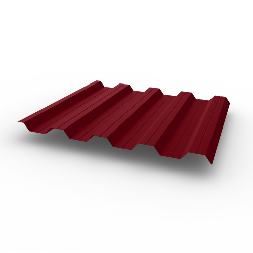 Профнастил НС44 (RAL 3032) 0,8х1047мм оцинкованный, с полимерным покрытием (Полиэстер)