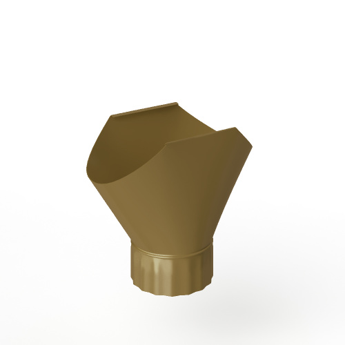 Воронка желоба оцинкованная накладная порошок ф120мм RAL 8000