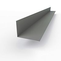 Планка угла внутренняя RAL 7037 оцинкованная c порошковым покрытием 0,45мм