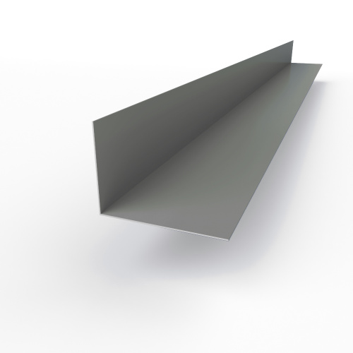 Планка угла внутренняя RAL 7037 оцинкованная c порошковым покрытием 0,45мм