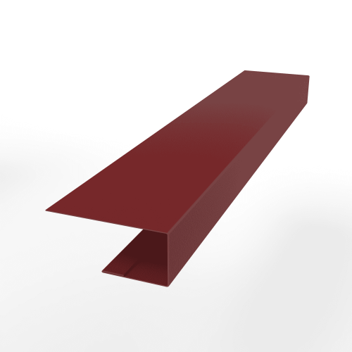 Планка завершающая оцинкованная с порошковым покрытием 0,45мм ширина более 625 мм RAL 3011