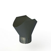 Воронка желоба оцинкованная накладная порошок ф120мм RAL 7043