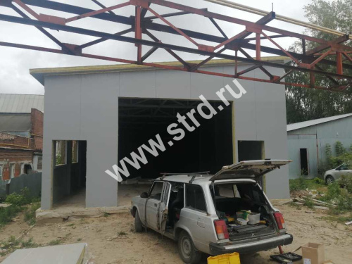 Стеновая трёхслойная сэндвич-панель гладкая 250мм 1190мм с видимым креплением минеральная вата Полиэстер Panline фото 2