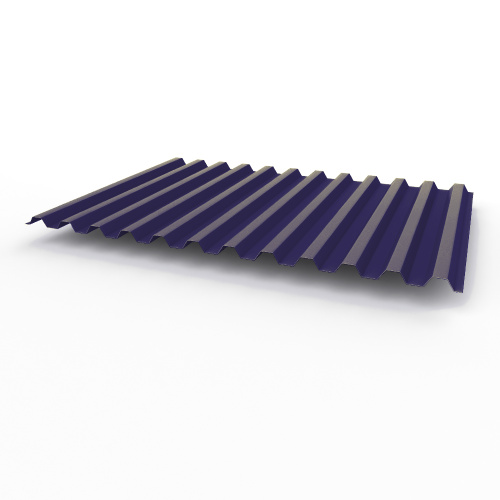 Профнастил оцинкованный с полимерным покрытием полиэстер С21 buildstor 0,7х1051мм RAL 5022 Ночной синий