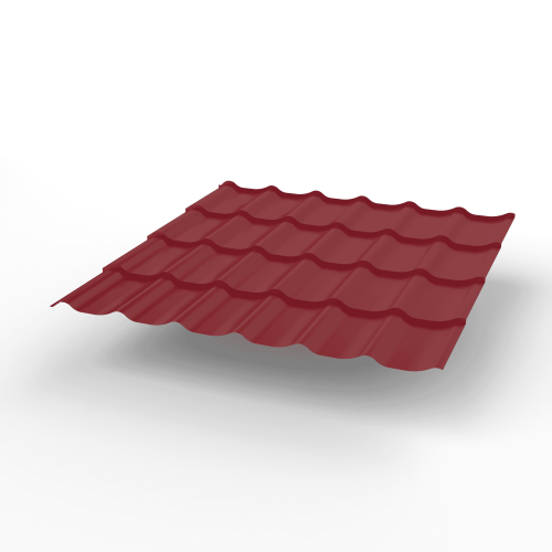 Металлочерепица Монтеррей классик оцинкованная с полимерным покрытием 0.4x1180мм  RAL 3003 фото 2