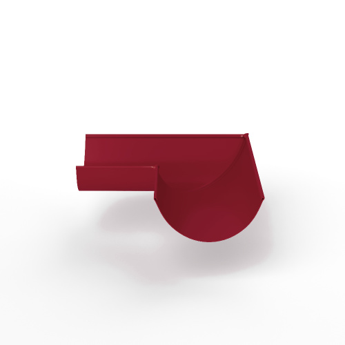 Угол 90 градусов водосточного желоба оцинкованный порошок ф120мм RAL 3003