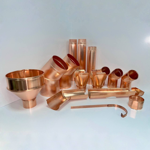 Желоб водосточный медный ф120х2000мм Желоб водосточный медный ф120х2000мм