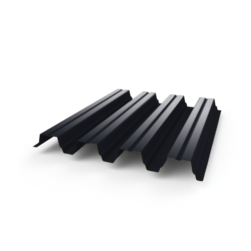 Профнастил Н75 - 0,6 (RAL 5004) с полимерным покрытием (полиэстер)