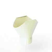 Воронка желоба оцинкованная накладная порошок ф120мм RAL 9016