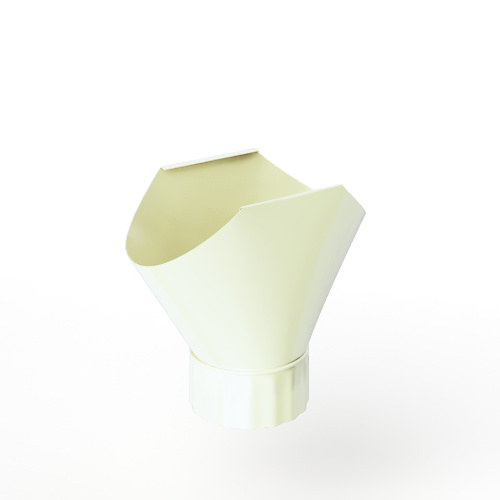 Воронка желоба оцинкованная накладная порошок ф120мм RAL 9016