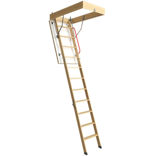 Лестница деревянная Docke Premium складная 3-сегментная 120*70см 300см