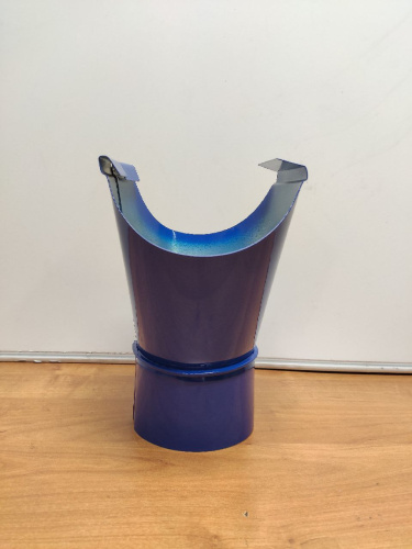 Воронка водосточного желоба оцинкованная накладная с порошковым покрытием ф210мм все цвета RAL фото 7