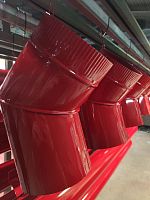 Колено водосточное оцинкованное порошок ф220мм RAL 3020