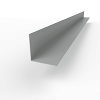 Планка внешнего угла оцинкованная c полимерным покрытием 0,45мм RAL 9006