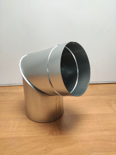 Колено сливное оцинкованное (отмёт) ф90мм