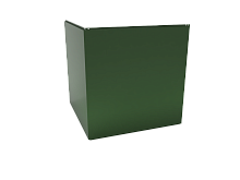 Угловая кассета 1740х1160 открытого типа, толщина 1,2 мм, RAL 6002 (Лиственно-зеленый)
