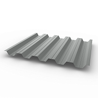 Профнастил НС35 - 0,7 - RAL 9006 оцинкованный, с полимерным покрытием (Полиэстер)