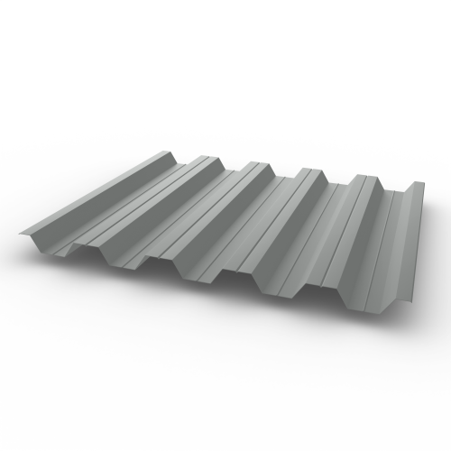 Профнастил НС35 - 0,7 - RAL 9006 оцинкованный, с полимерным покрытием (Полиэстер)