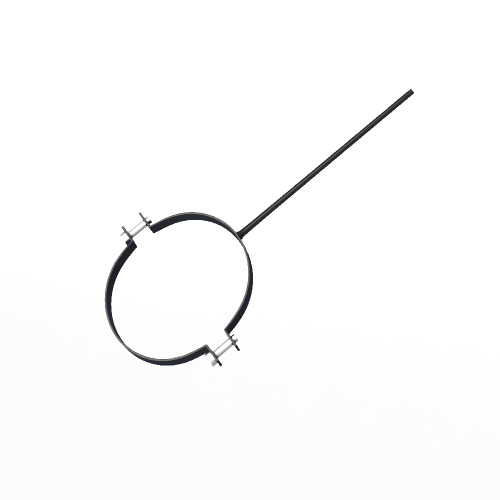 Крепление водосточный трубы сварное оцинкованное порошок ф220х10х250мм RAL 7021 Крепление водосточный трубы сварное оцинкованное порошок ф220х10х250мм RAL 7021