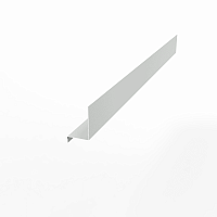 Планка примыкания боковая оцинкованная с порошковым покрытием 0,45мм ширина менее 625 мм RAL 9003