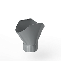 Воронка желоба оцинкованная накладная порошок ф120мм RAL 9023