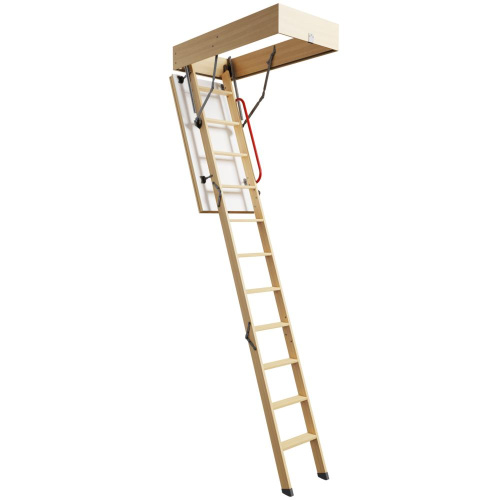 Лестница деревянная Docke Standard Termo складная 3-сегментная 120*60см 300см