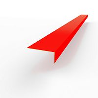 Лобовая планка (RAL 3026) оцинкованная, с порошковым покрытием 0,45 мм