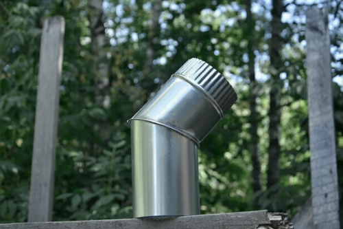 Колено сливное оцинкованное (отмёт) ф160мм фото 2